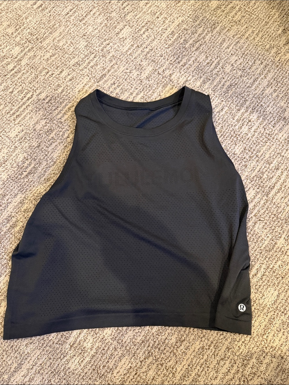 lululemon athletica Black Perforated Performance Tank